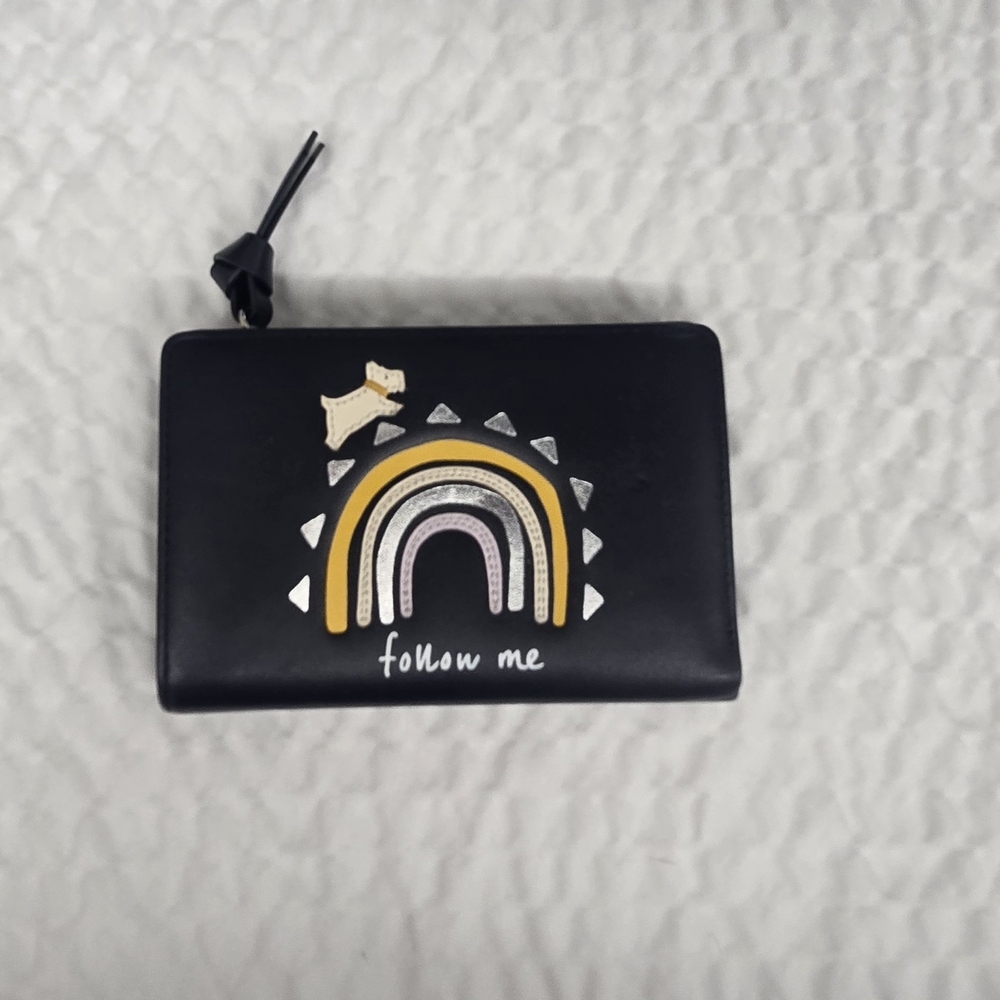 RADLEY LONDON Black Wallet with Rainbow Design